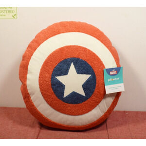 Pillowfort Marvel Captain America Shield Kids' Decorative 14.5" Throw Pillow